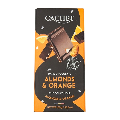 Chocolat noir orange & amandes tablette 100g