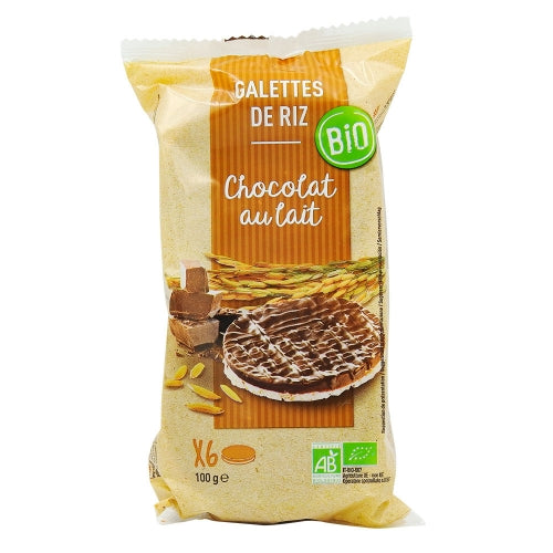 Galettes de riz chocolat au lait BIO paquet 100g