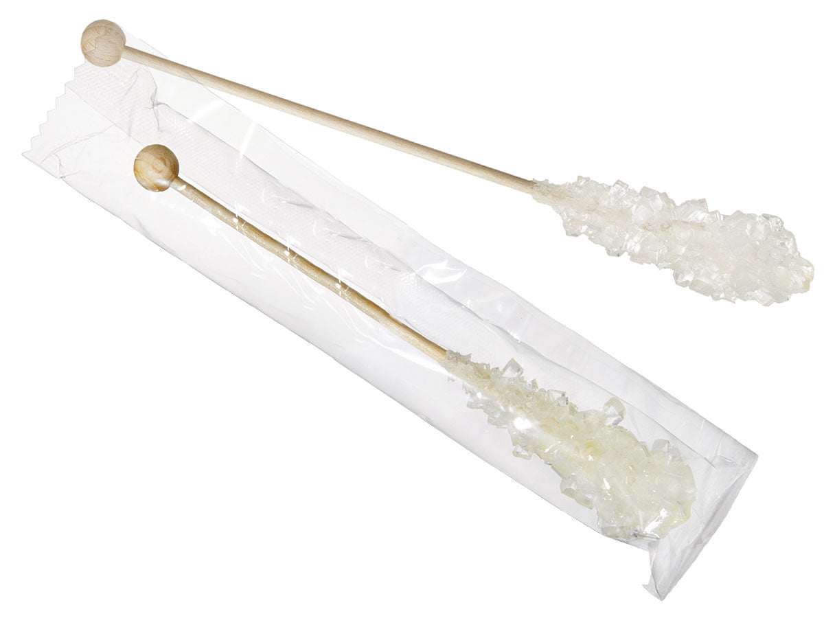 Bâtons de sucre candi, blanc Emballage indiv.  Long. env. 14,5 cm